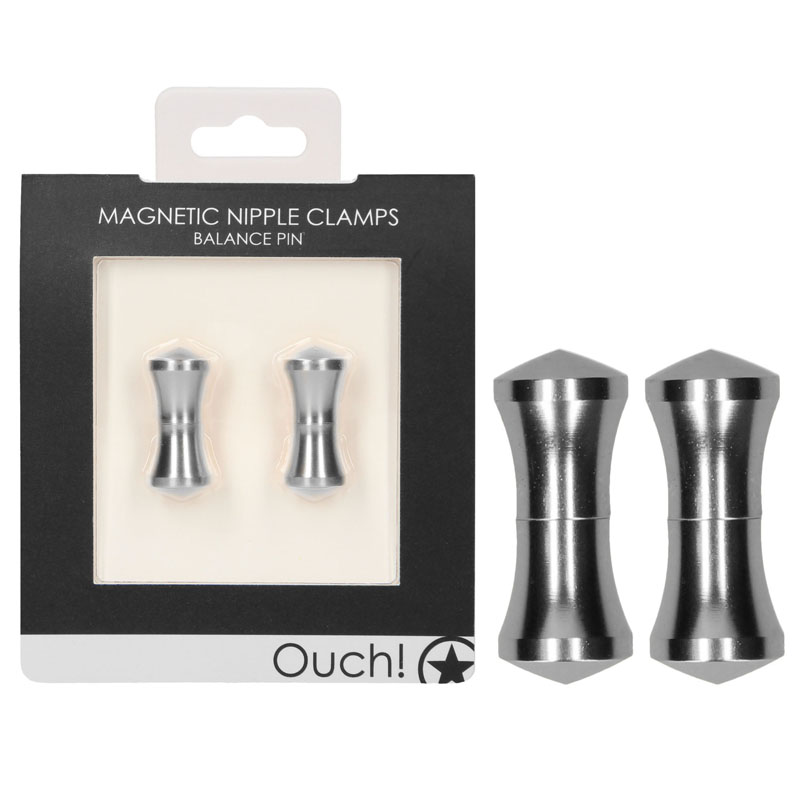 OUCH! Magnetic Nipple Clamps Balance Pin - Silver